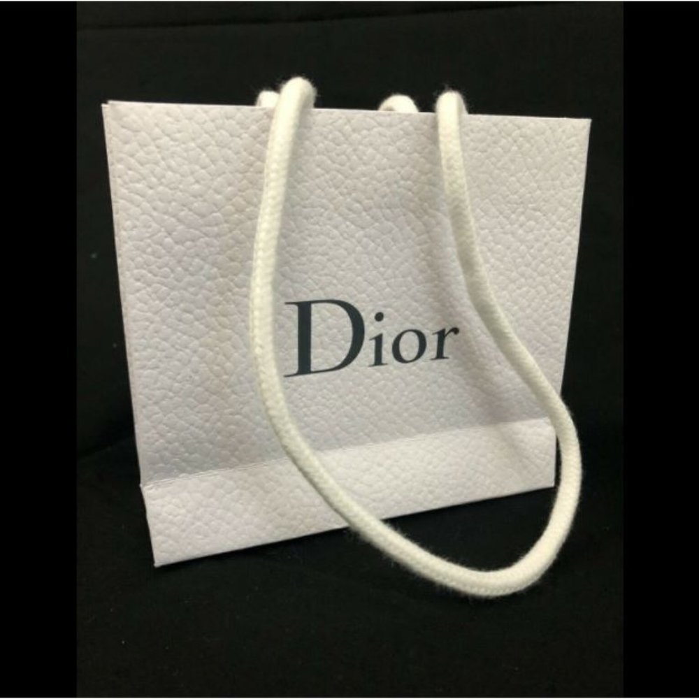 Authentic Dior Paper Shopping Bag White 5" x 5.6'" x 2"